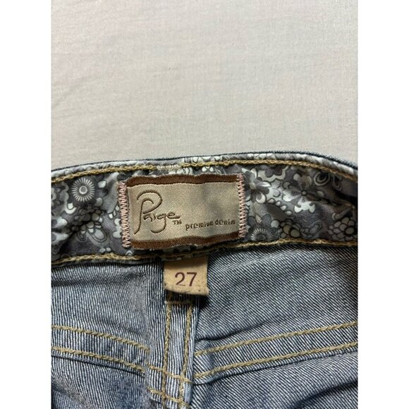 Paige Premium Denim Lauren Canyon Crop Capri Jeans 27 x21 Dark Wash Low Rise USA - Picture 6 of 8